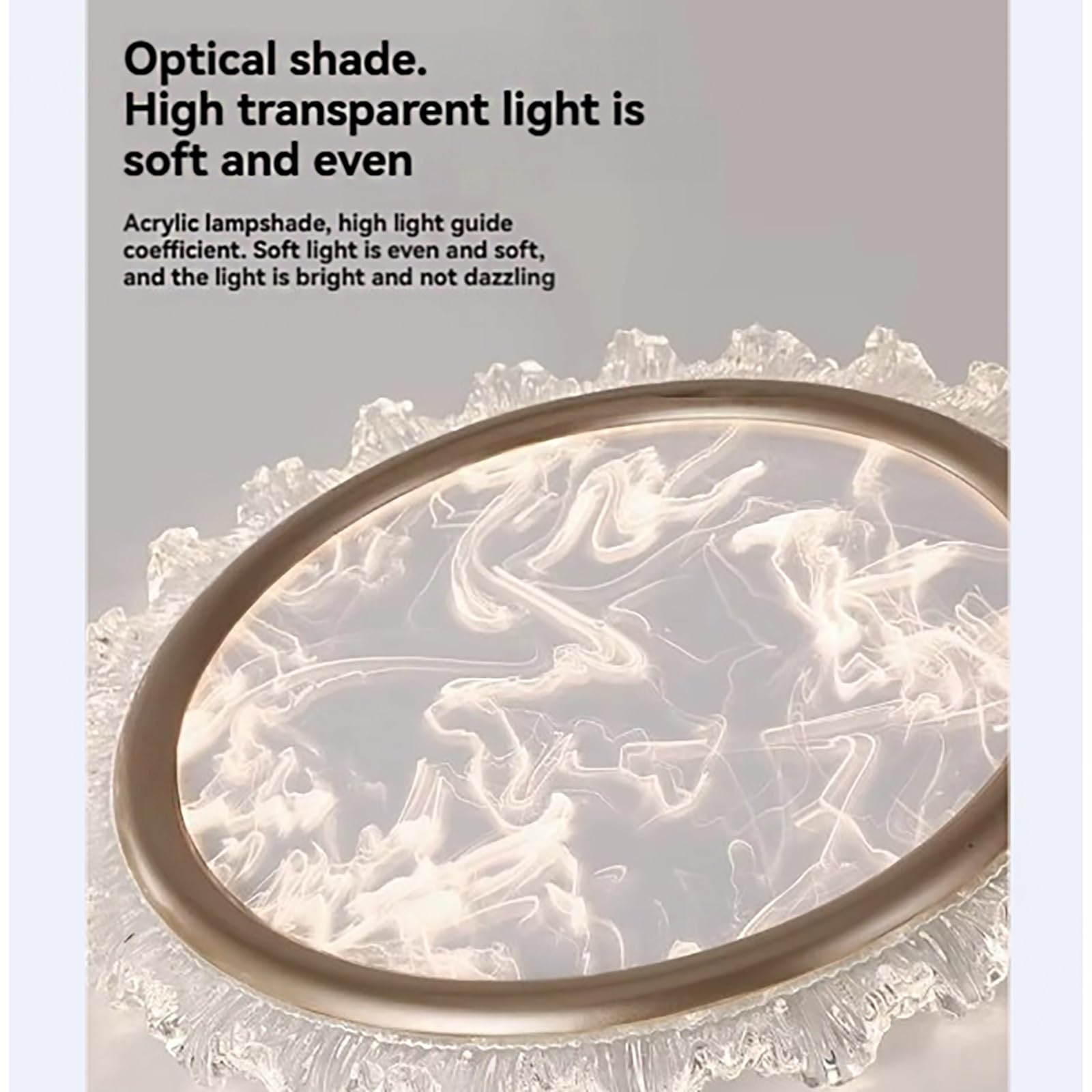 Okrągła lampa sufitowa LED 96 W, 6500 K, białe światło dzienne, średnica 500 mm, superjasna lampa do sypialni, odpowiednia do salonu, łazienki, werandy i kuchni(White,40cm/16in)