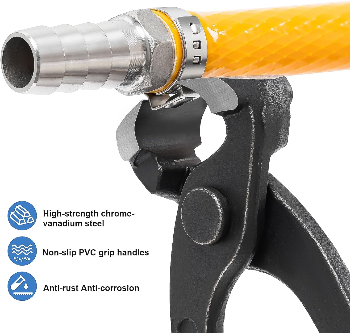 170PCS 304 Stainless Steel Single Ear Hose Clamps, 11Sizes (5.8-33.1mm) Stepless PEX Cinch Clamp Rings Crimp Assortment Kit with Pincer for Tubing Pipe Fitting Connections Home, Plumbing, Garden, Auto