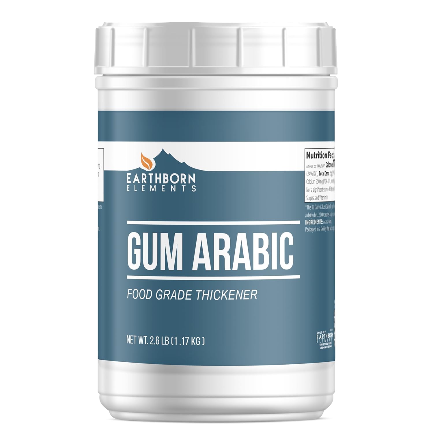 Earthborn Elements Gum Arabic 41.6 Ounces, Acacia, Multitude of Uses, Resealable (2.6 Pound)