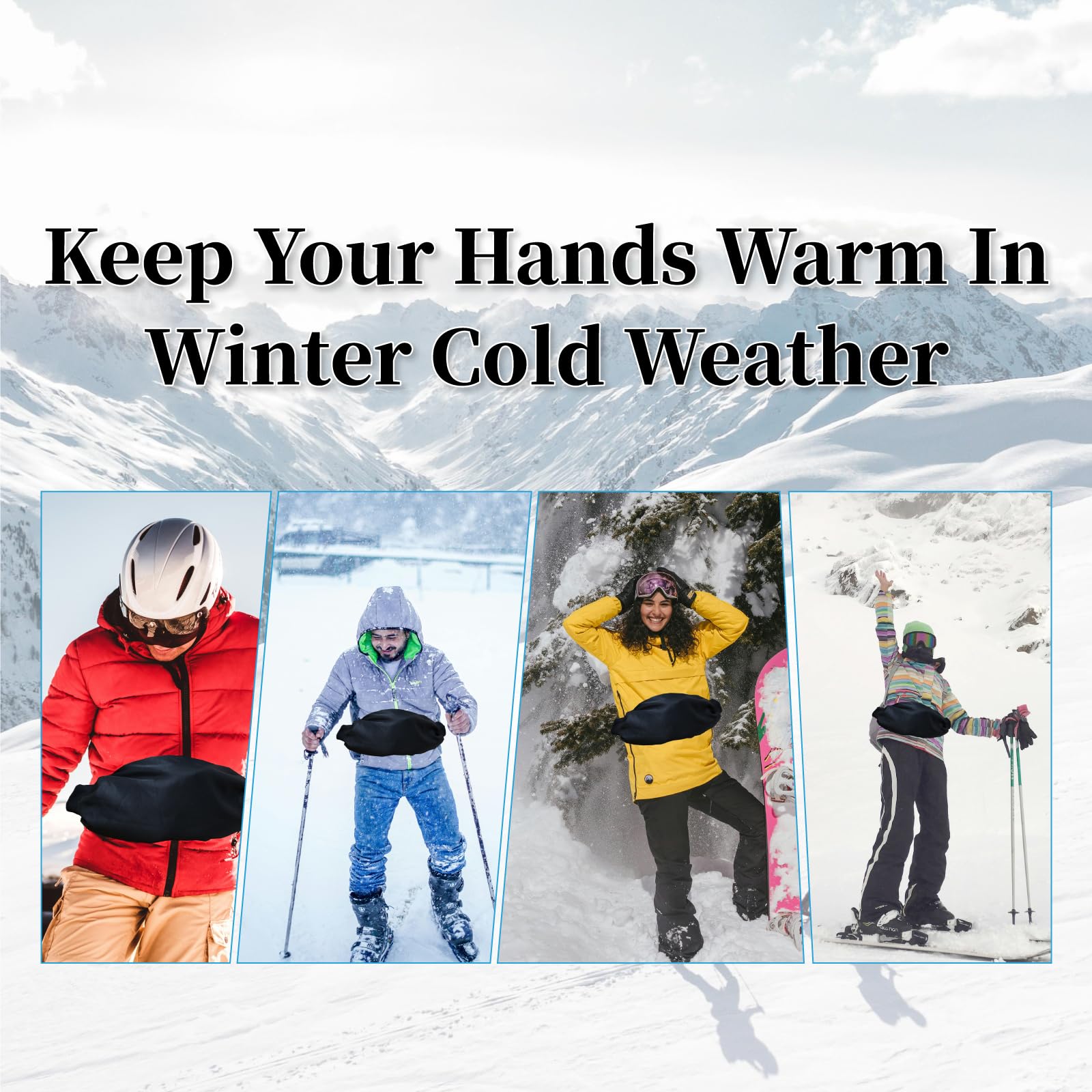 Football Hand Warmer Pouch, Football Warmer Bag Hand Warmer Pouch Hand Muff Tactical Handwarmer with Zipper Pocket and Adjustable Strap for Outdoor Sports Gifts Accessories (Youth)