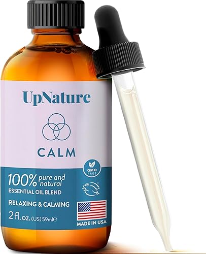 Mezcla de aceites esenciales Calm, 2 onzas - Relajaciónalivio del estréssueño reparador para mujer - Aceites de aromaterapia, con aceite de menta,