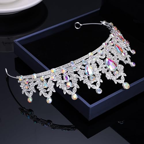 Miniatura 8 de Kamirola - Corona de reina y tiaras corona de princesa para mujeres y niñas, diademas de cristal para novia, princesa para bodas y fiestas (01)