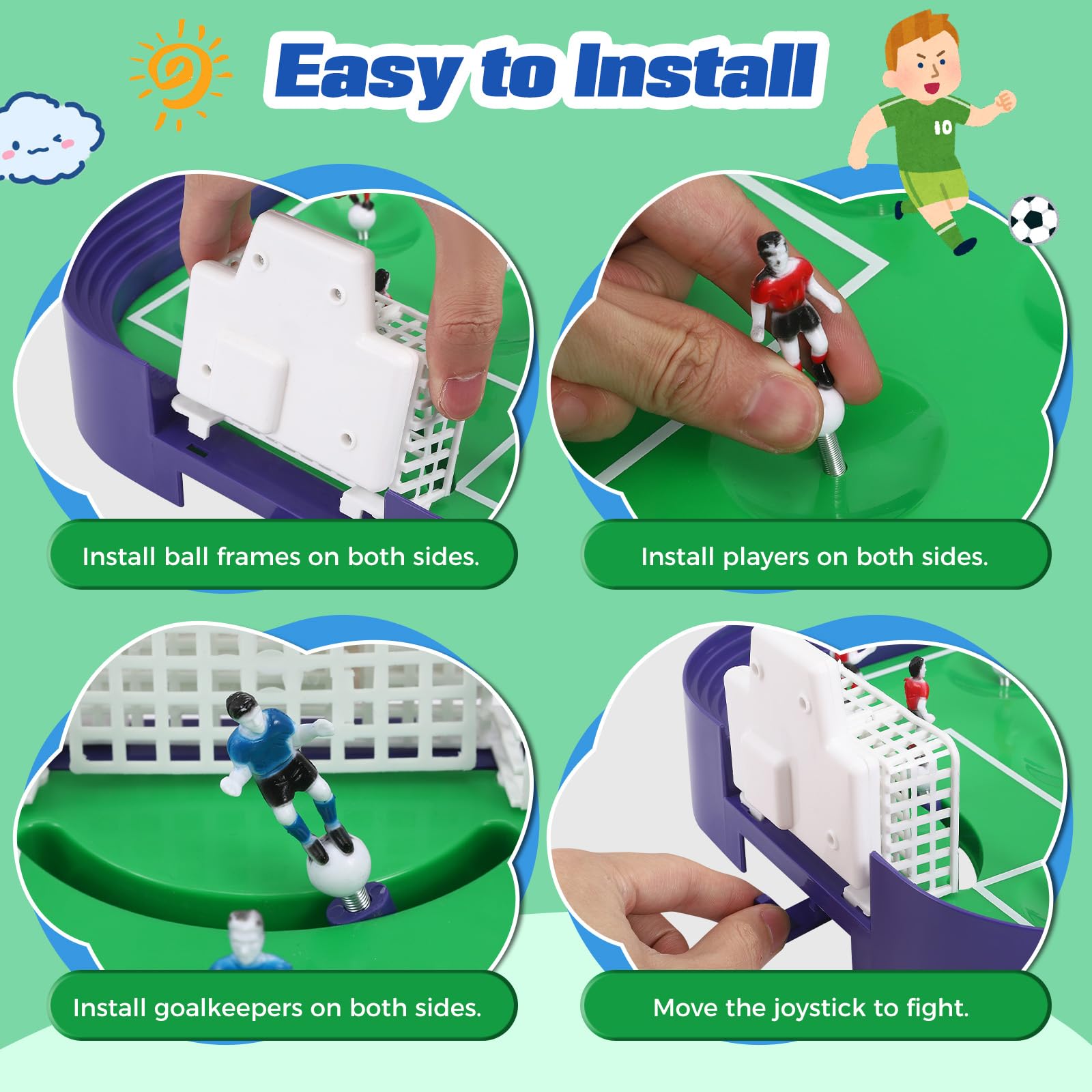 Mini Futbolín Portátil Con 12 Jugadores – Juego De Mesa De Fútbol Para Niños Y Adultos, Ideal Para Viajes Y Reuniones