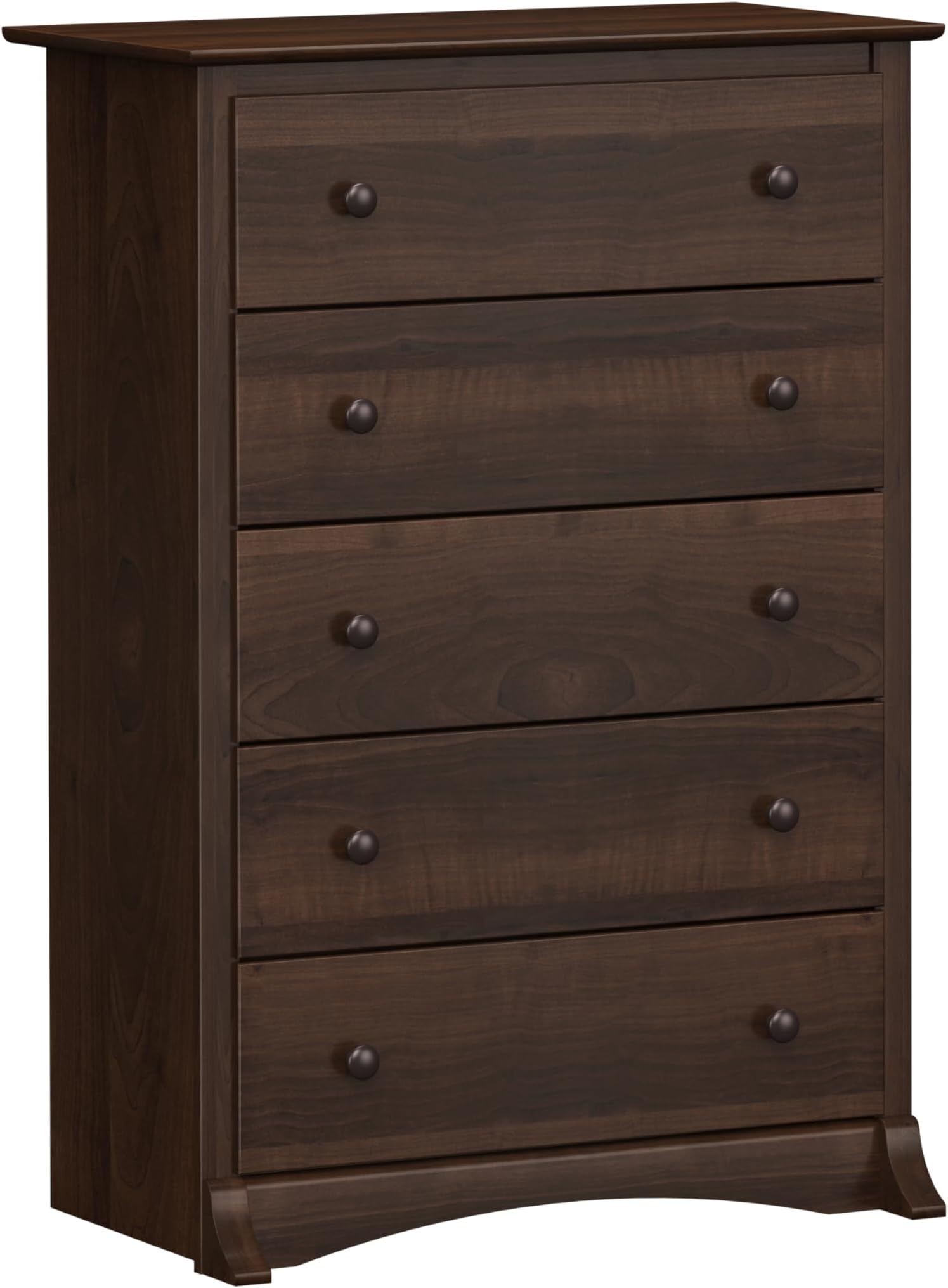 Prepac Sonoma Superior 5-Drawer Dresser for Bedroom - Spacious and Stylish Chest of Drawers, Measuring 17.75"D x 31.5"W x 44.75"H, In Espresso Finish