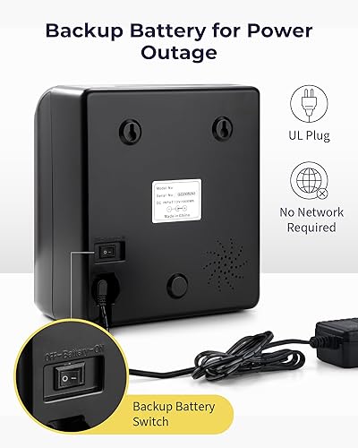 Miniatura 6 de Volcora Reloj de tiempo para empleados con 150 tarjetas de tiempo, 1 cinta de tinta, 1 estante, máquina de relojes de tiempo para pequeñas empresas