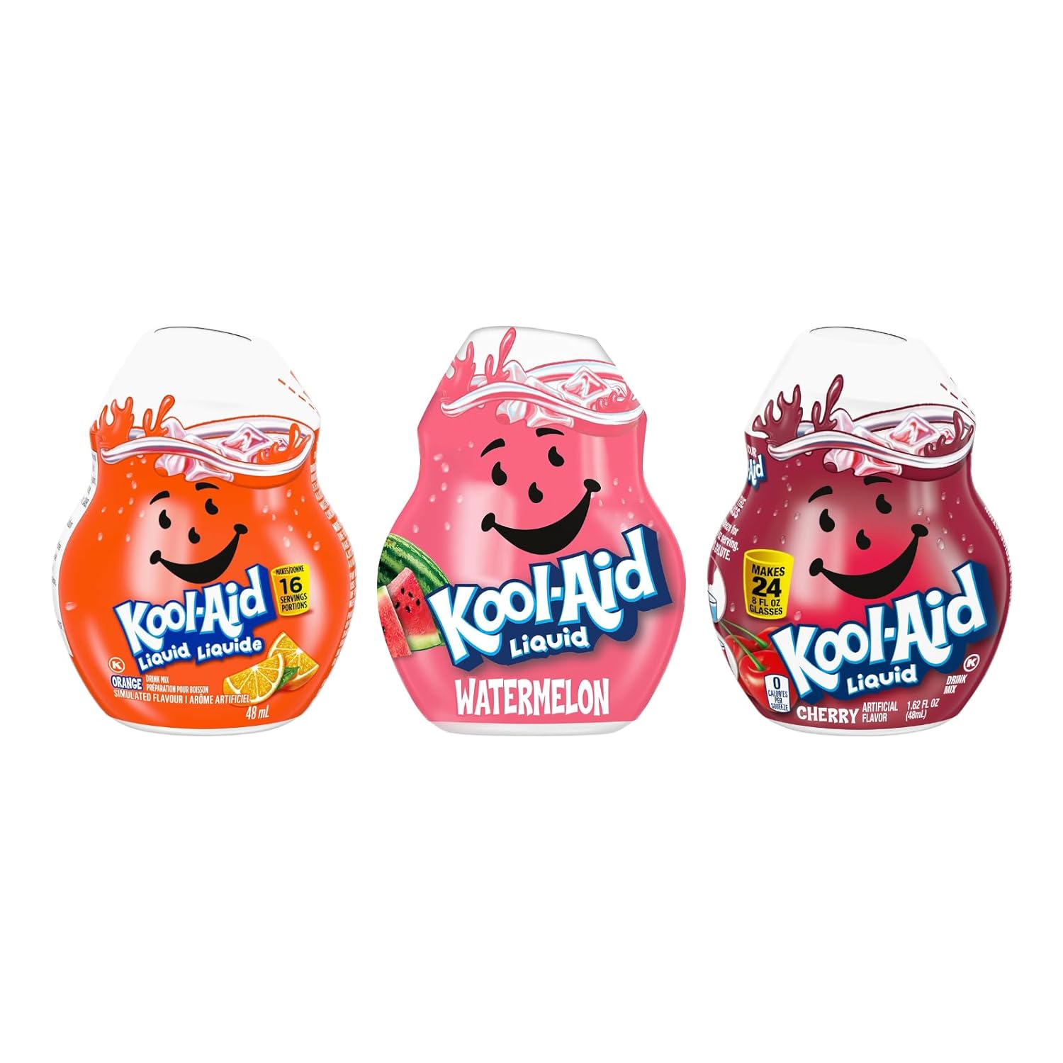 Kool-Aid Orange, Cherry & Watermelon Liquid Drink Mix (Variety Pack)