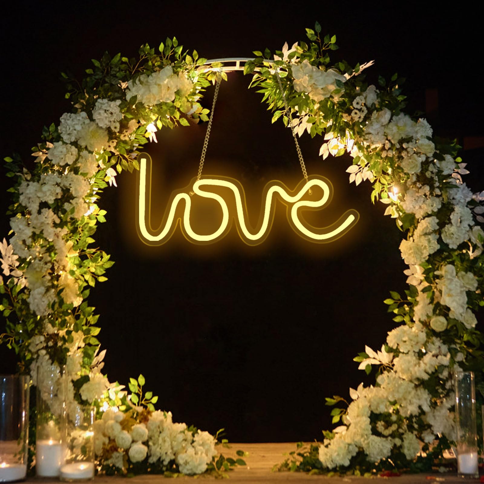 YShengMian Love Neon Sign, Light up Neon Signs for Room Wall Decorations, Pink Valentines Day Wedding Party Decor for Teen Girls Love Neon Light Birthday Decorations
