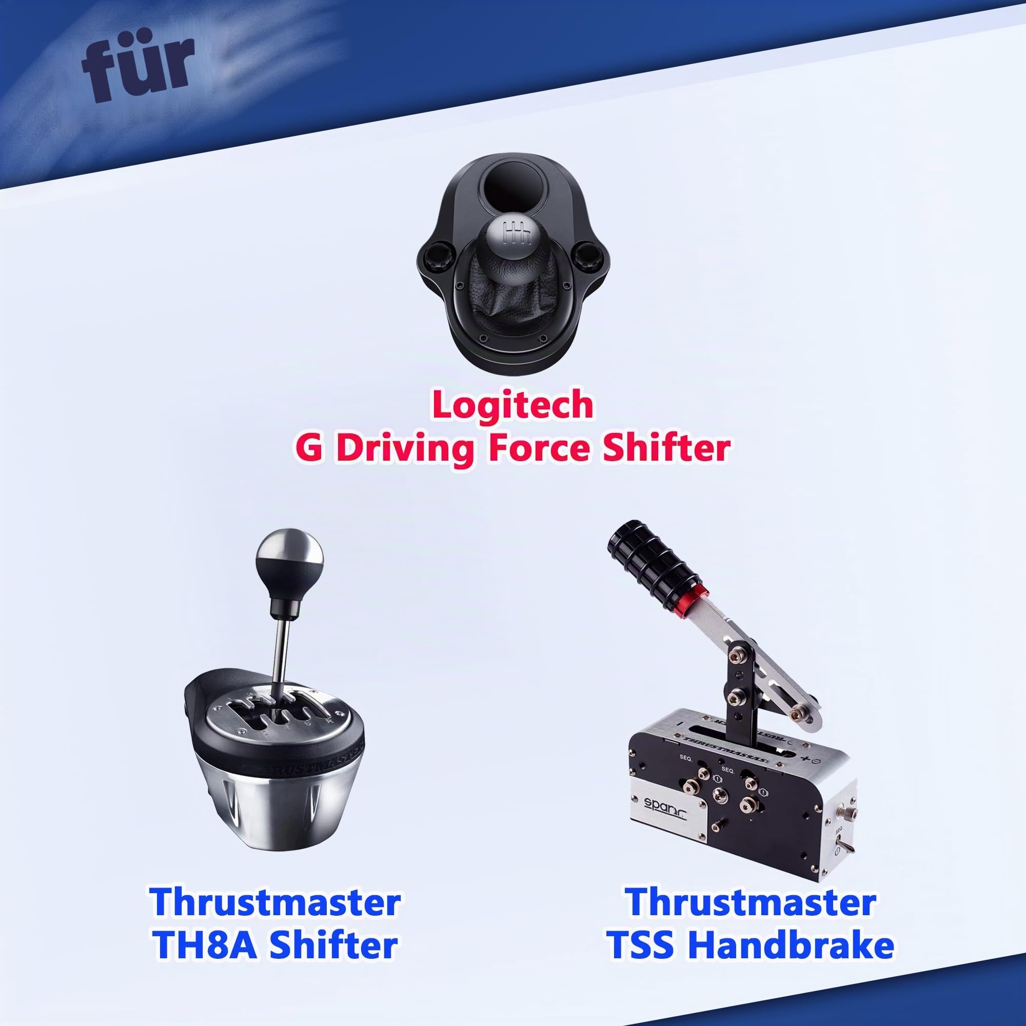 Schreibtisch Halterung für Racing Sim Shifter und Handbremse, kompatibel mit Logitech G Driving Force G29 G920 und mit Thrustmaster TH8A TSSH Handbremse für Rennsimulationen auf PC und Konsole