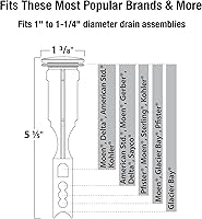 Vista 4 de Danco Bathroom Sink Pop-up Stopper Replacement for Lavatory Pop-up Drain Assembly, Brushed Nickel, 11042 cepillado níquel