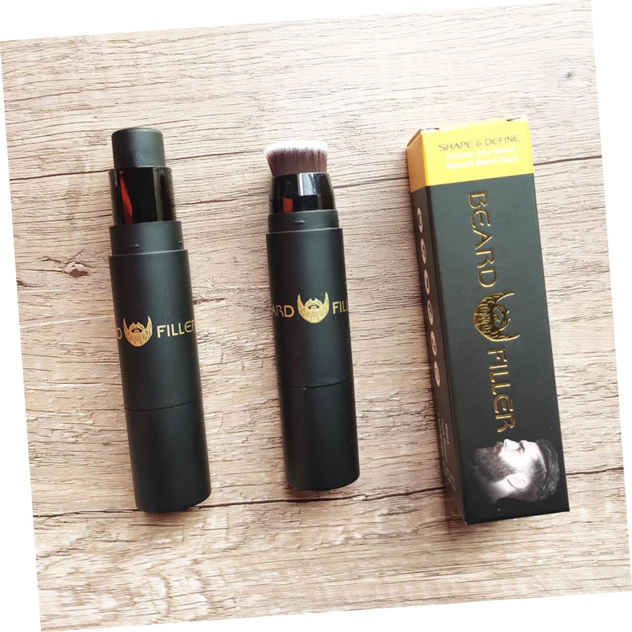 FRCOLOR 2 Pezzi Di Penna Riempitiva Per Barba Per Uomo Modellante Per Barba Riempitivo Per Barba 2 in 1 Facile Da Usare Materiale Robusto Adatto Ai Viaggi