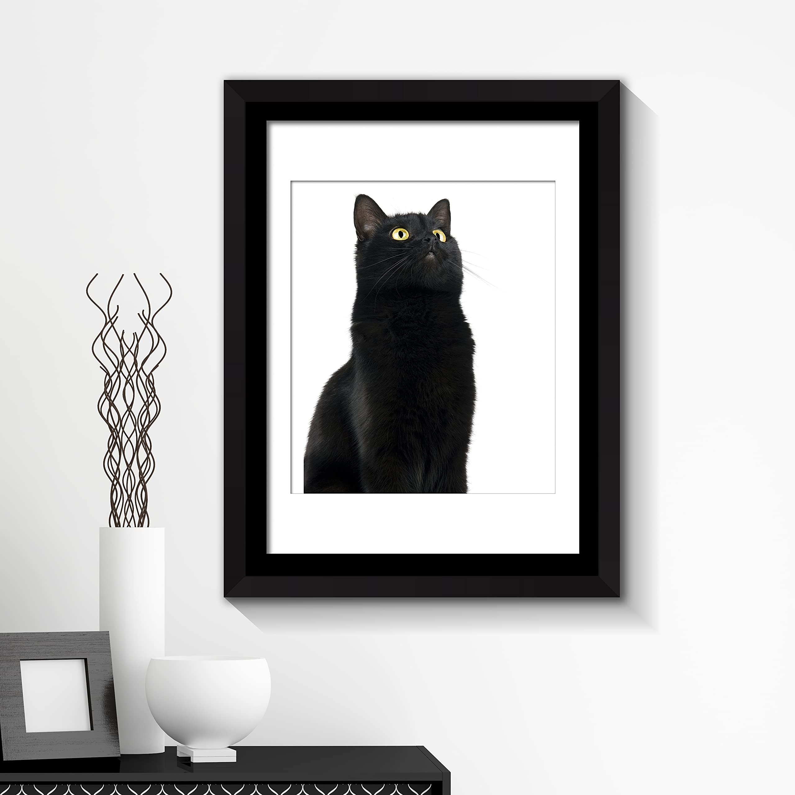 Walplus Cute Black Cat Wall Art Frame, Vinyl, Multi-Colour, 42.6 x 32.6 x 1.5 cm - Image 3