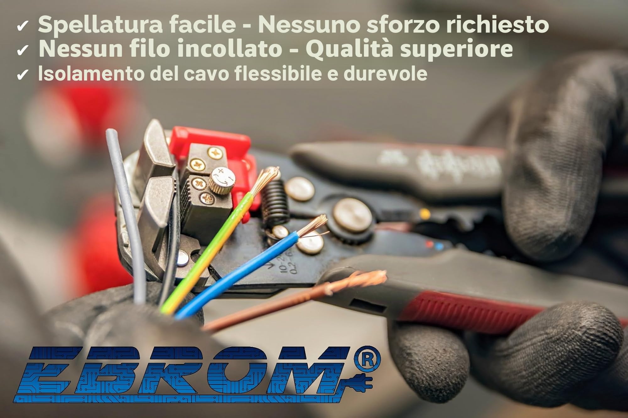 Cavo di collegamento per fornello H05VV-F 5G2,5 mm2 - 5 x 2,5 mm2 - bianco, 5 m 10 m o 15 m