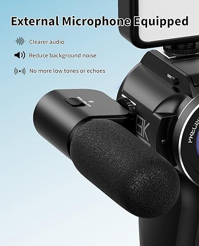 Miniatura 8 de FLATIC Cámara de video 8K, videocámara de 75 MP, cámaras WiFi para vlogging para YouTube, visión nocturna IR de 3 pulgadas, videocámara con pantalla