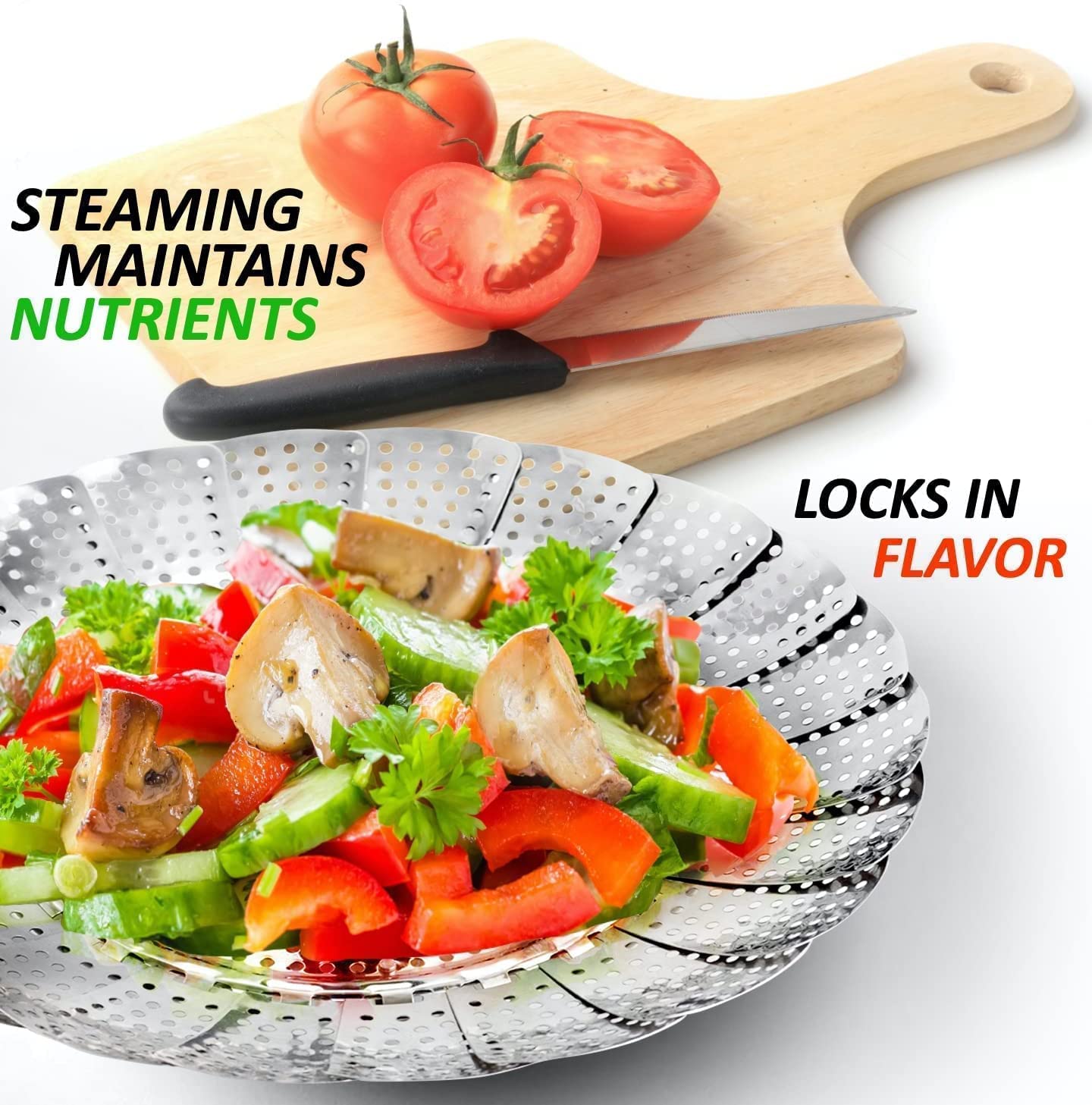 Premium Stainless Steel Vegetable Steamer Basket -3 Premium Stainless Steel Vegetable Steamer Basket -3