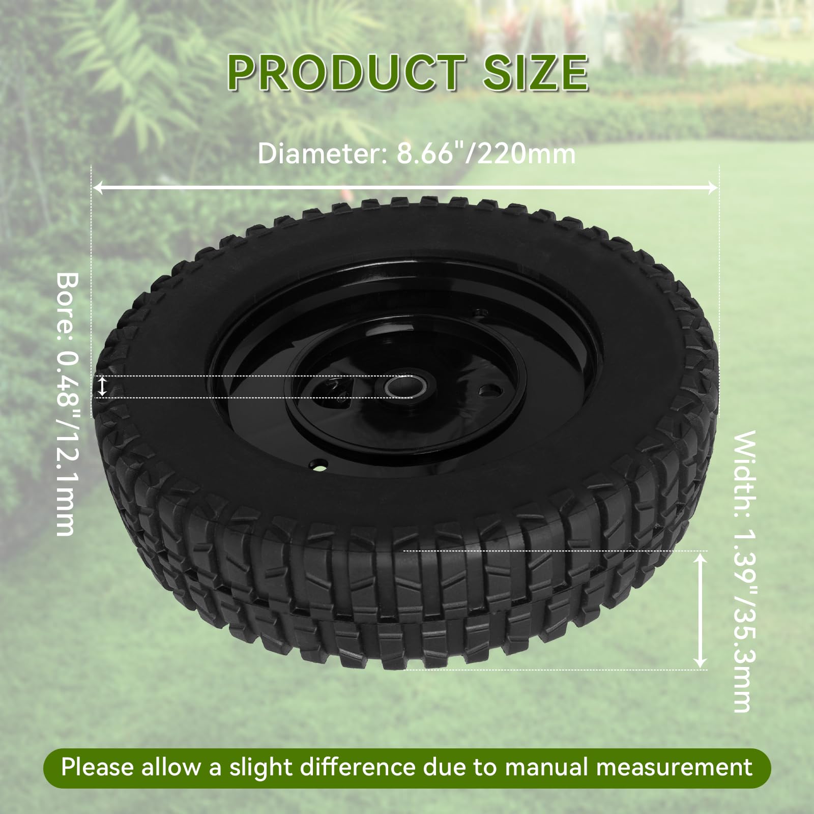 734-2010 - Conjunto de rueda de repuesto para cortacésped MTD, ruedas traseras compatibles con cortacésped autopropulsado Cub Cad et SRC621 SR621, cortacésped de empuje Craftsman, reemplaza