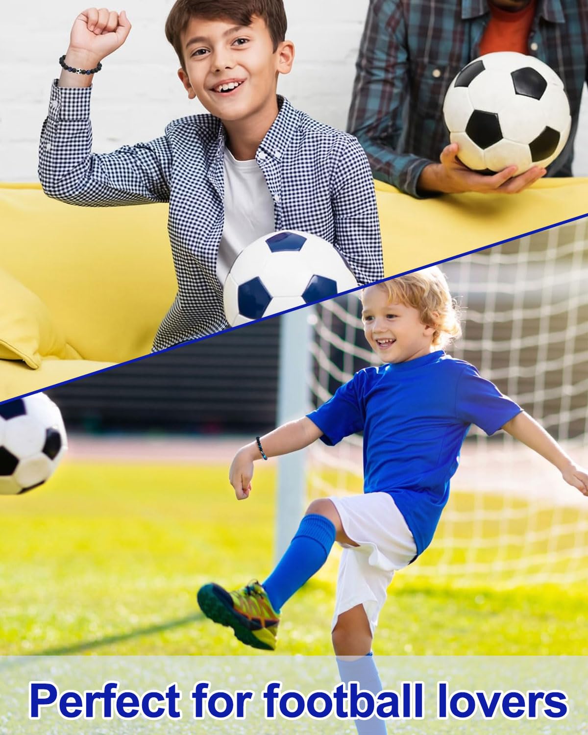Pulsera de Fútbol para Niños 10-12 Años Regalo de Cumpleaños