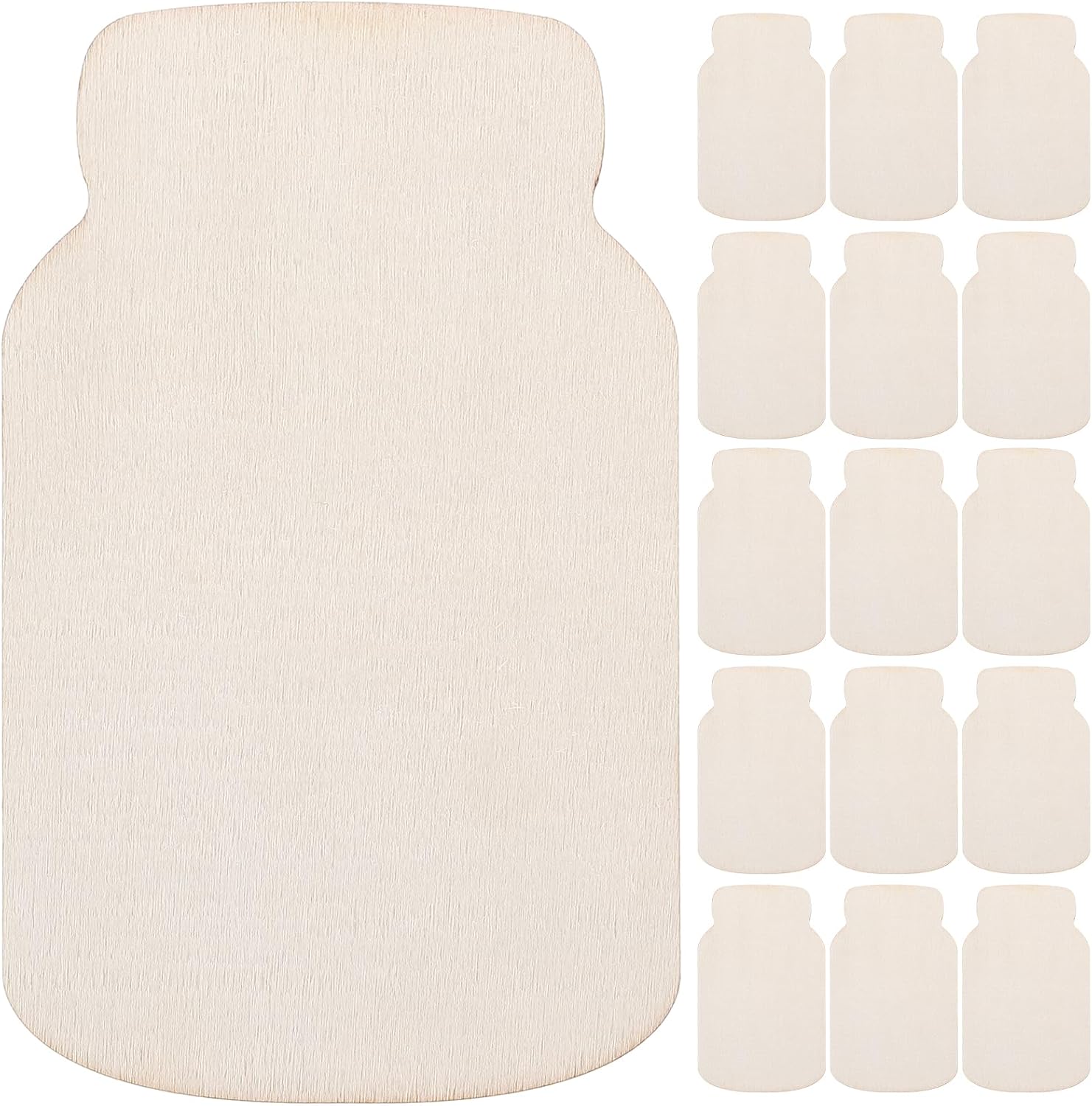 Unfinished Mason Jar Wooden Signs 5.90X3.54 Inch Wood Slices for DIY Crafts Wedding Party Christmas Home Decoration