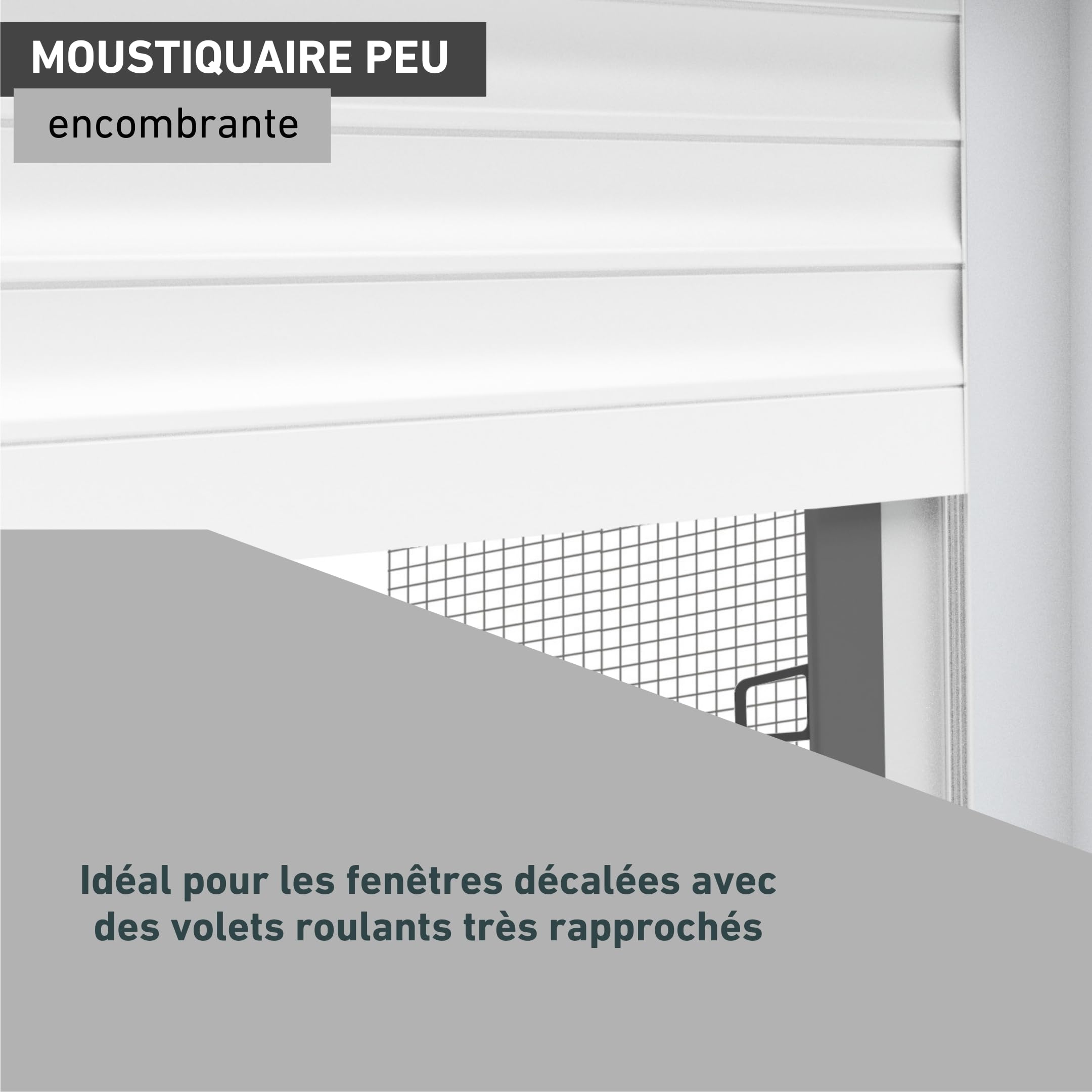 Windhager 03967 Moustiquaire cadre en aluminium pour fenêtre Ultra Flat, kit de montage soi-même, 100 x 120 cm, anthracite, 03967