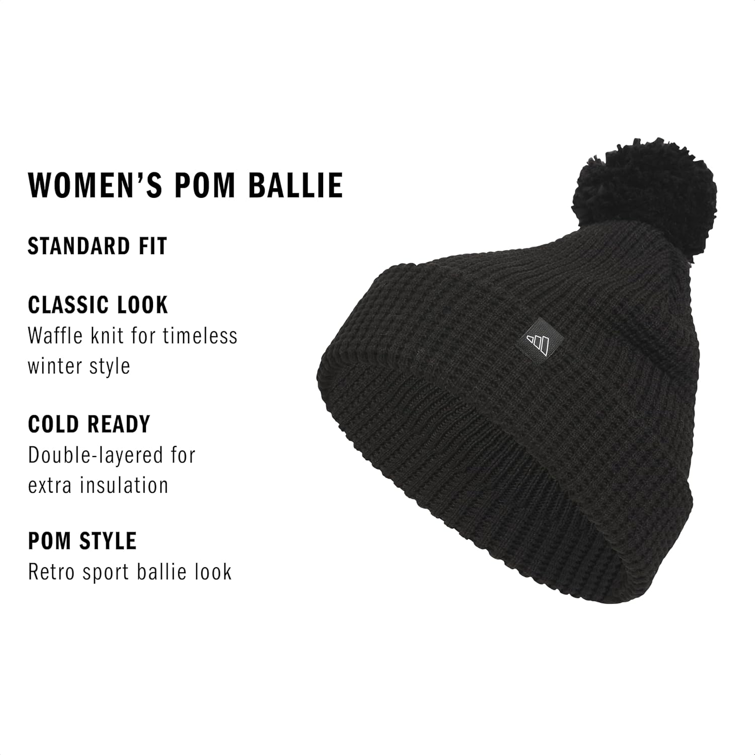 adidas Womens Pom Pom Beanie – Knit Ballie Hat, Standard Fit - Image 2