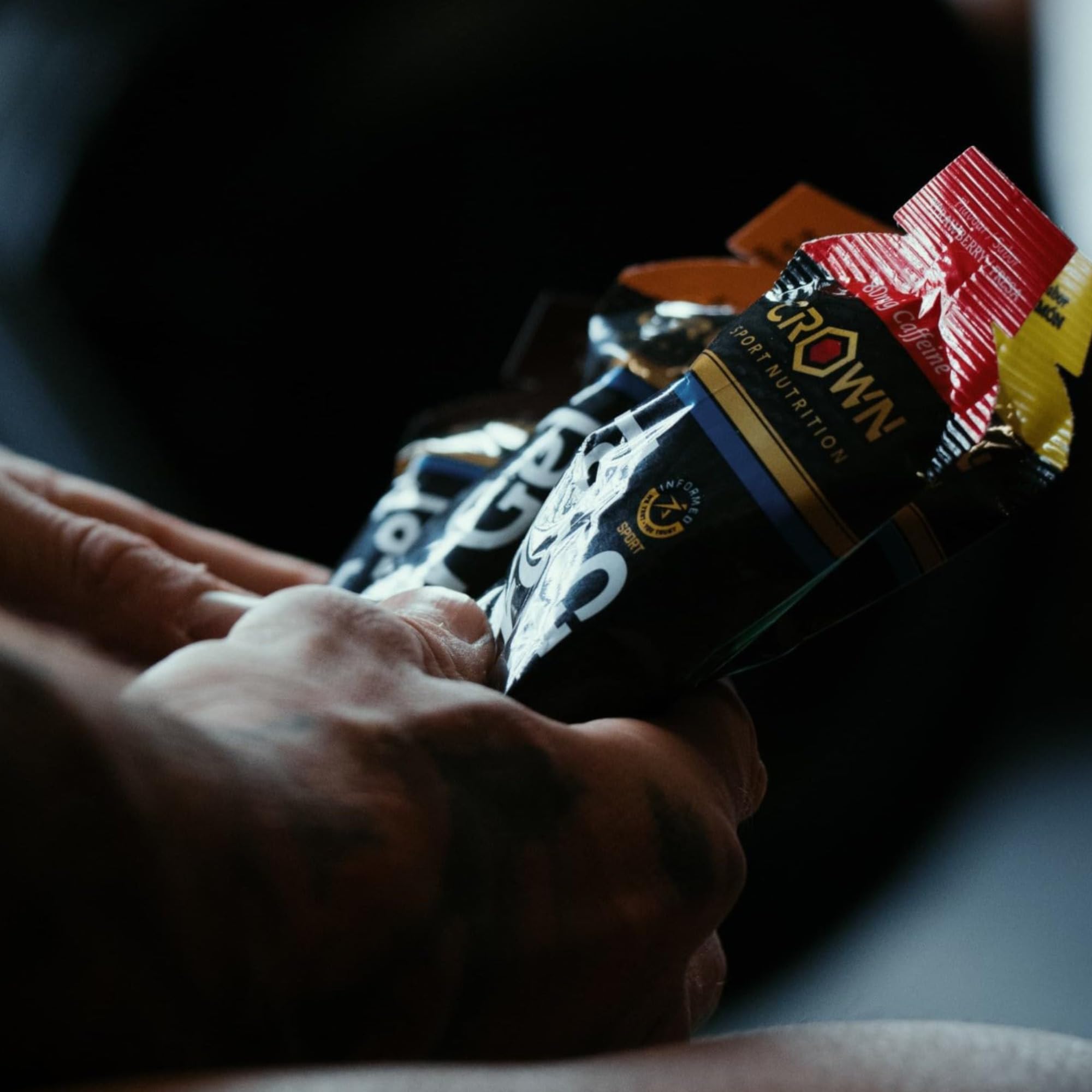 Crown Sport Nutrition HyperGel 45 Cacahuete Salado | Geles Energéticos Running 45g | Sin Cafeína 400mg Sodio Ratio 1:0,8 | Informed Sport | Caja 10x60ml