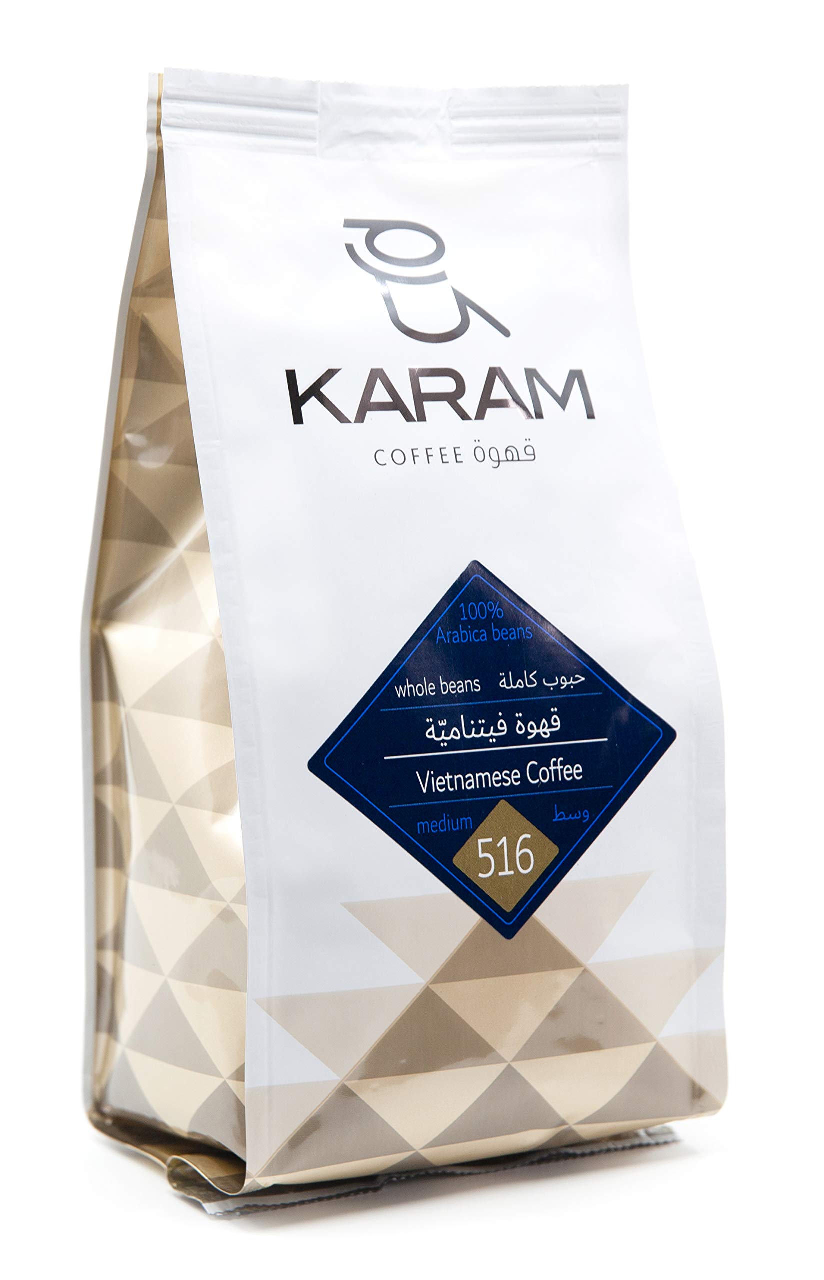 KARAM COFFEE قهوة Single Origin - Vietnamese Medium Roast Whole Beans 250gms