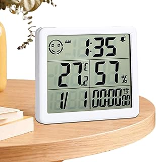 Digital Thermometer Hygrometer,Digital Display Indoor Temperature Sensor Meter High Precision Humidity Monitor - Fast Refresh Hygrometer for Aquarium, Living Room, Bedroom Linshesf