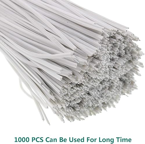 Miniatura 3 de Lazos giratorios de 6 pulgadas, bridas para bolsas con revestimiento de plástico, paquete de 1000 unidades (blanco)