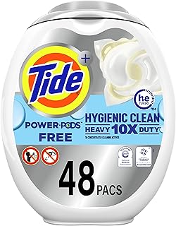 Sponsored Ad - Tide Hygienic Clean Heavy Duty 10x Free Power Soap Pods Laundry Detergent, White, Unscented, 48 Count