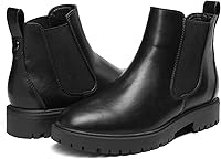 Vista 3 de DREAM PAIRS Botines de Tobillo Chelsea de Tacón Bajo para Mujer Zapatos Botines de Moda Tipo Slip-On Elásticos de Otoño