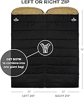 Vista 2 de TETON Sports Deer Hunter Sleeping Bag, Warm and Comfortable Camping Sleeping Bag, Teton Tough Canvas Shell for Camping, Hunting, and Cold Weather