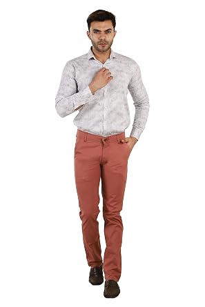 Slim fit Peach Colour Chinos 