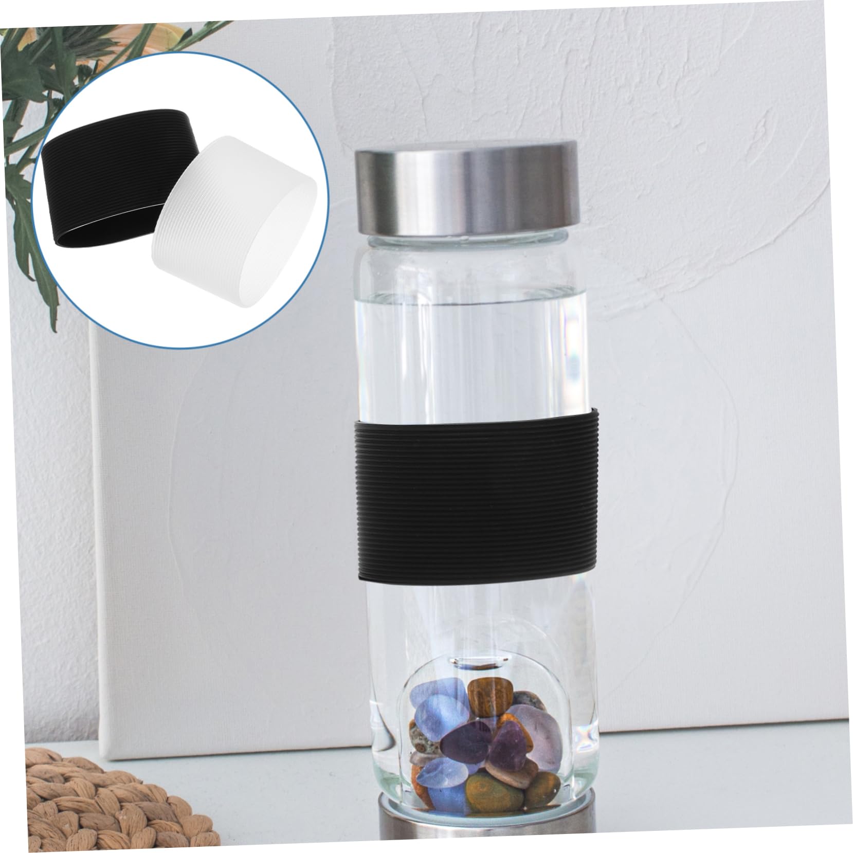 LABRIMP 10 Piezas Fundas de Silicona para Tazas de Café Protector Aislante y Antideslizante para Bebidas para Hogar y