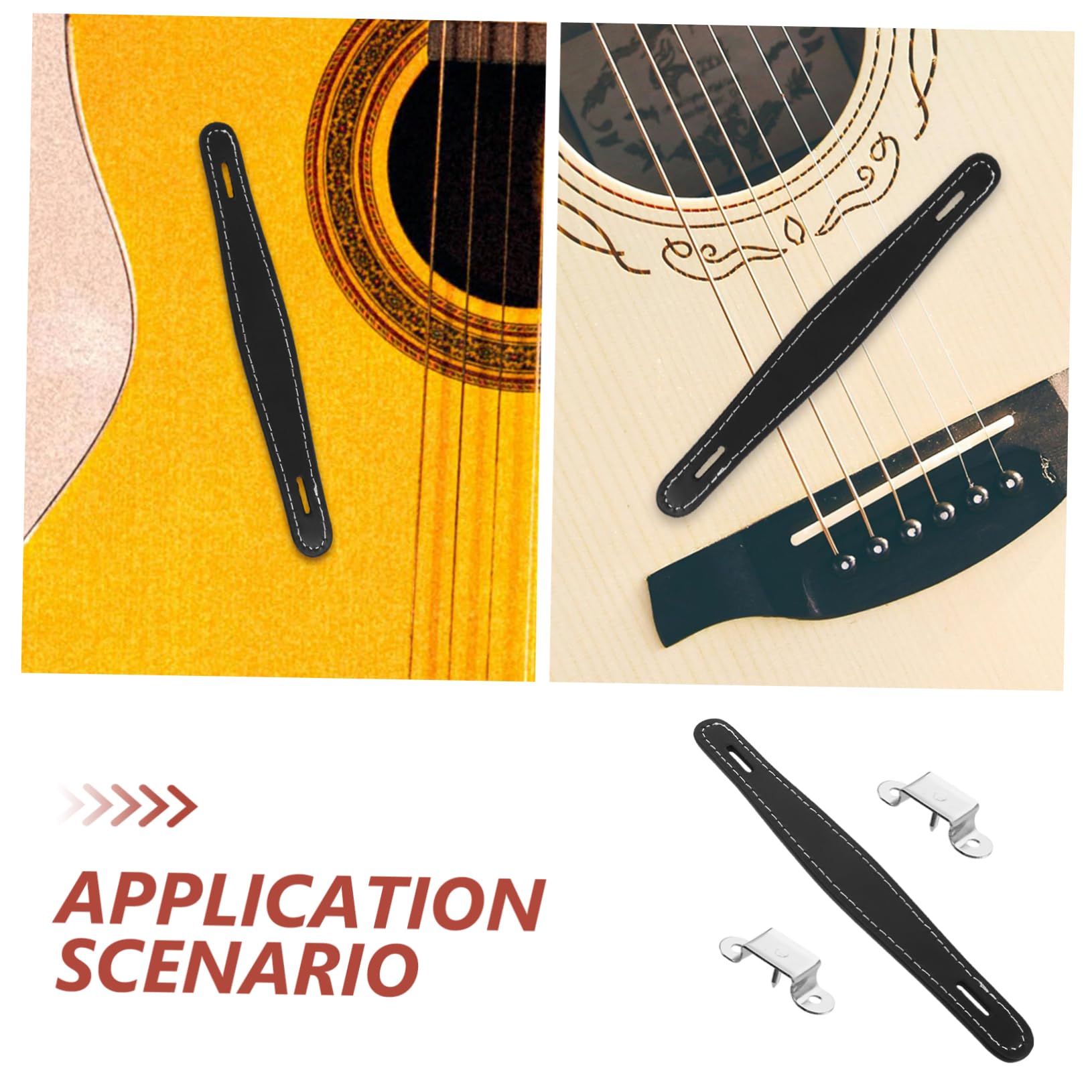 Abaodam Guitar Amplifier Handle Cowhide Leather Black Matte Cabinet Hardware Pulls for Outdoor Use