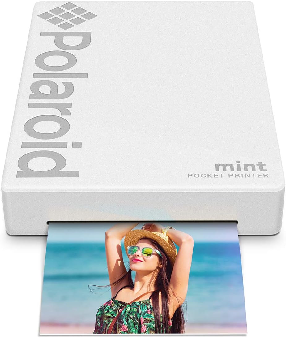 Zink Polaroid Mint Wireless Mobile Photo Mini Printer (White) Compatible W/iOS & Android, Bluetooth Devices