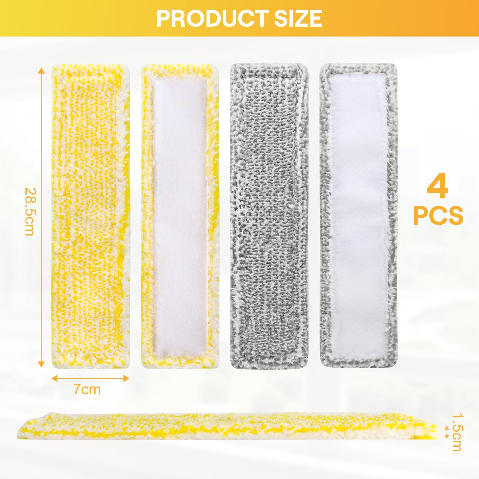 4 Bonnettes Microfibre Pour Karcher WV2 WV5 WV6 - Tampons De Nettoyage Réutilisables
