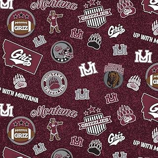 Montana Grizzlies Cotton Fabric - Home State Edition by SYKEL ENTERPRISES
