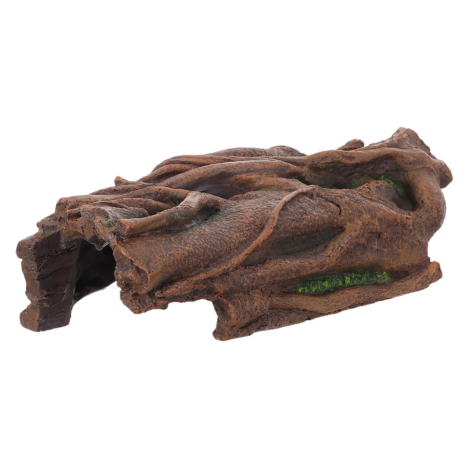 Reptilien Baumstammversteck mit Sonnenplatz aus Kunstharz für Aquarium