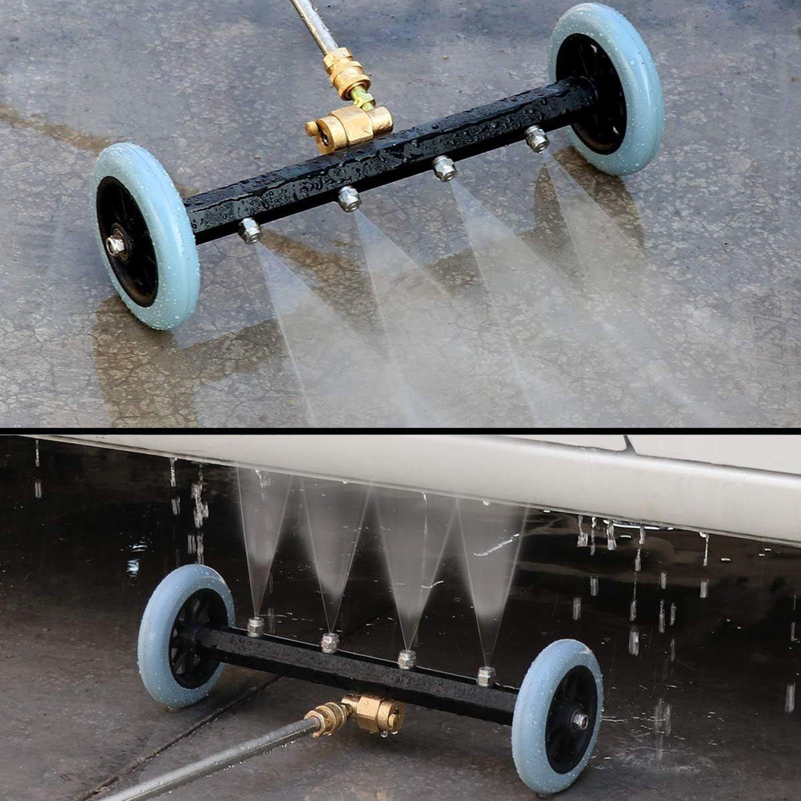 Accesorio De Hidrolimpiadora Para Bajos Adaptador Limpiador Con Boquilla De | Limpiador de Bajos del Coche de 40 cm Para Suelo, Marco, Hormigón, Entrada