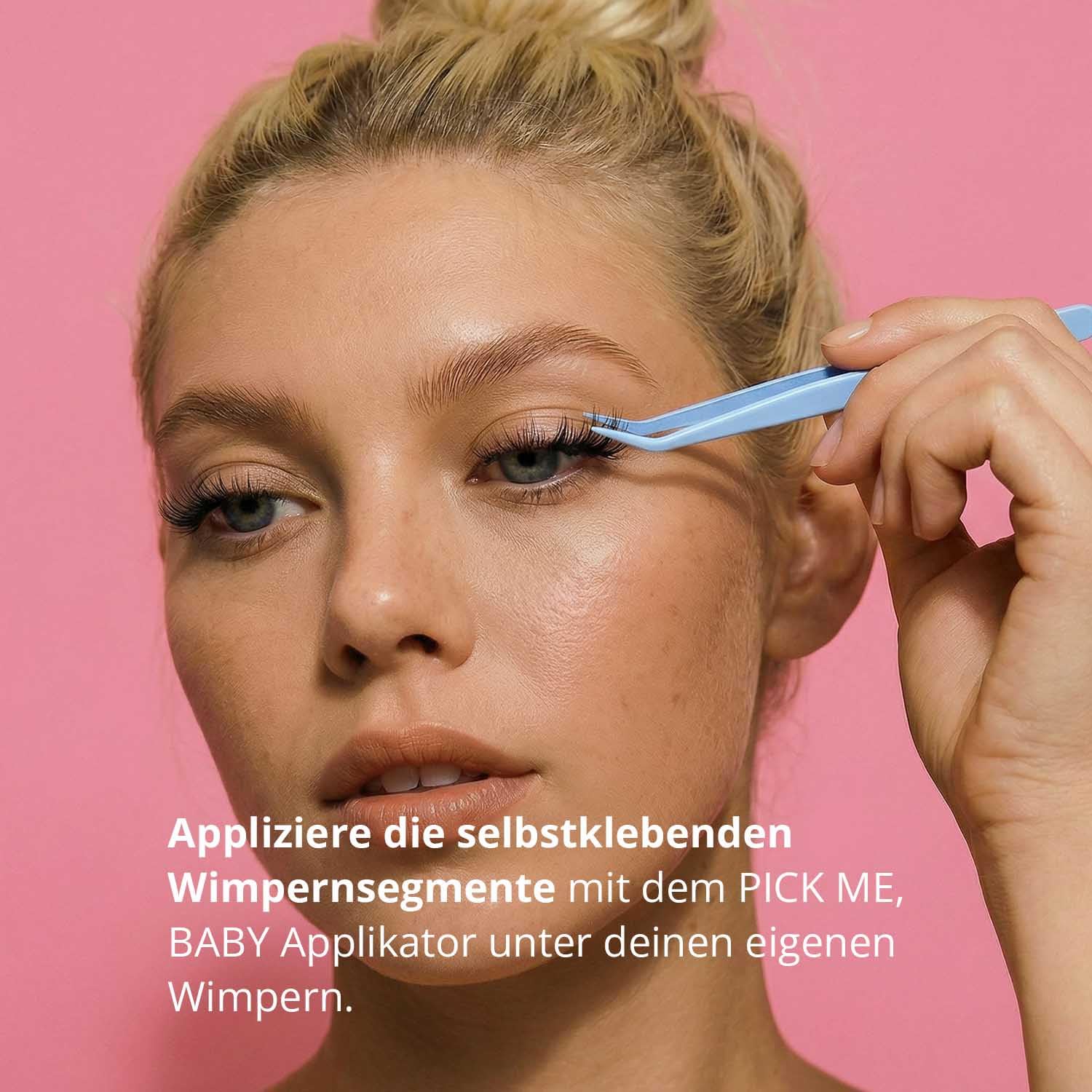 GirlGotLashes Flutter Fling Pre-Glued Wimpernextensions – Volumen & Länge, 5 Paare, 7 Tage Halt, selbstklebend, C-Curl 14mm, Everyday Look, vegan
