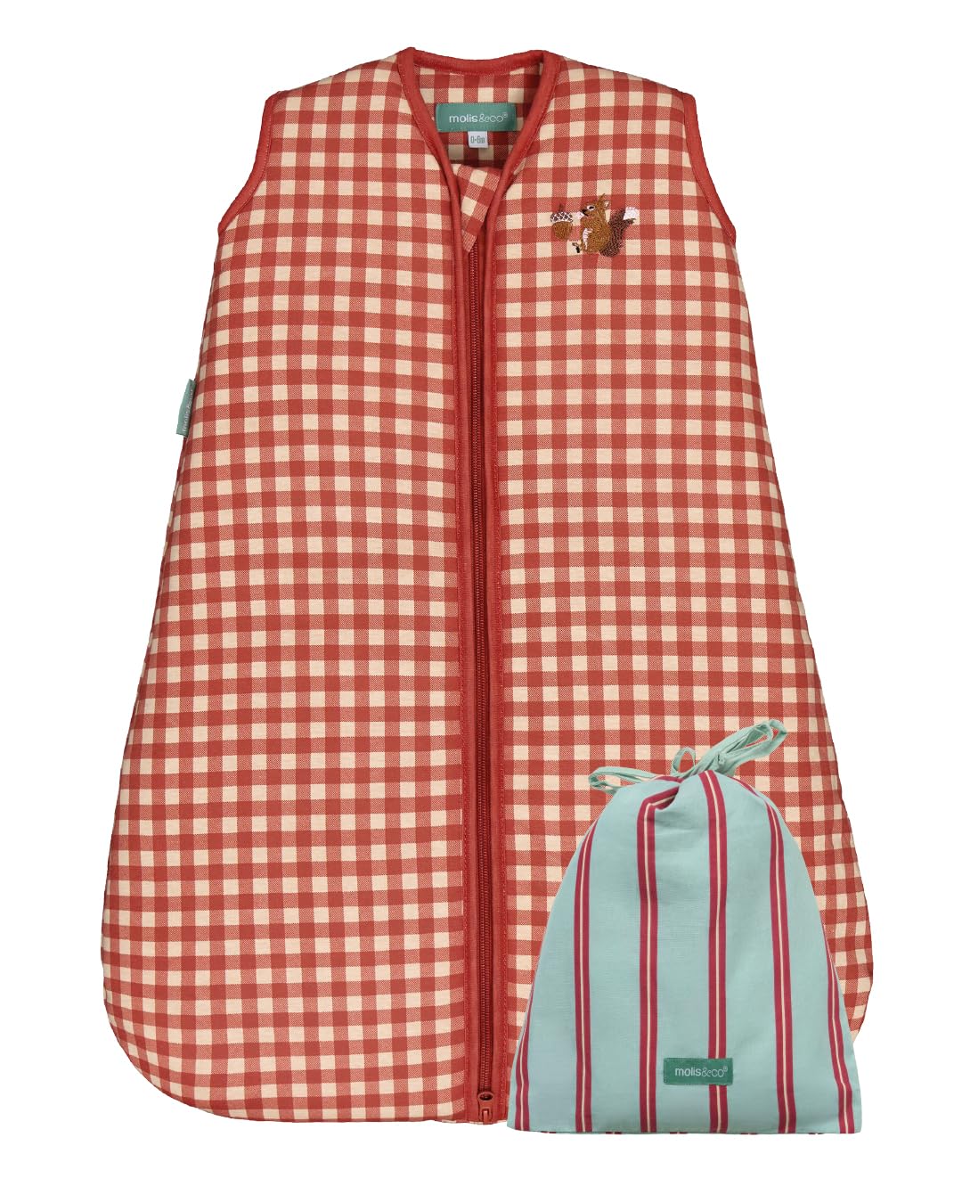 molis&co - Baby Sleeping Bag 2.5 TOG - Baby Winter Sleeping Bag Unisex - Soft and Cozy Baby Wearable Blanket for Newborn & Infants - 100% Cotton (OEKO-TEX) (Vichy Clay, 0-6 Months) — image 1