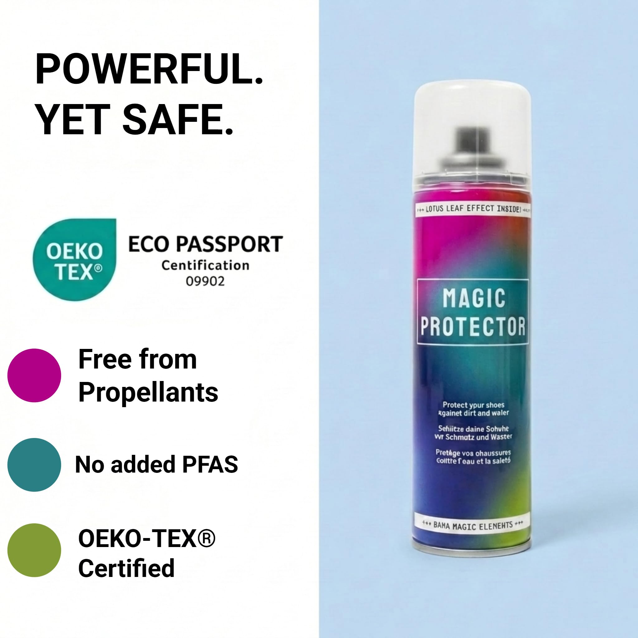Bama Magic Protector - impregnujący spray – przyjazna środowisku ochrona dla sneakersów, skóry i tkanin – bez silikonu i bez gazu pędnego – 200 ml