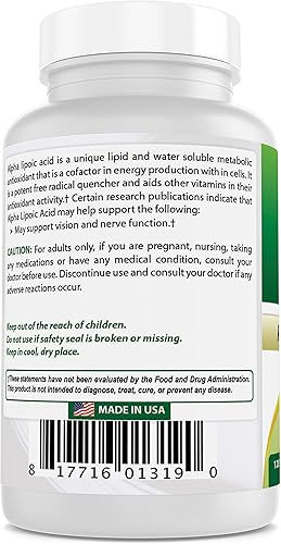 Miniatura 5 de Best Naturals Ácido alfa lipoico 200 mg 120 cápsulas