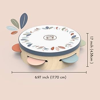 Amazon.com: Speedy Monkey 7 Inch Kids Wooden Tambourine with