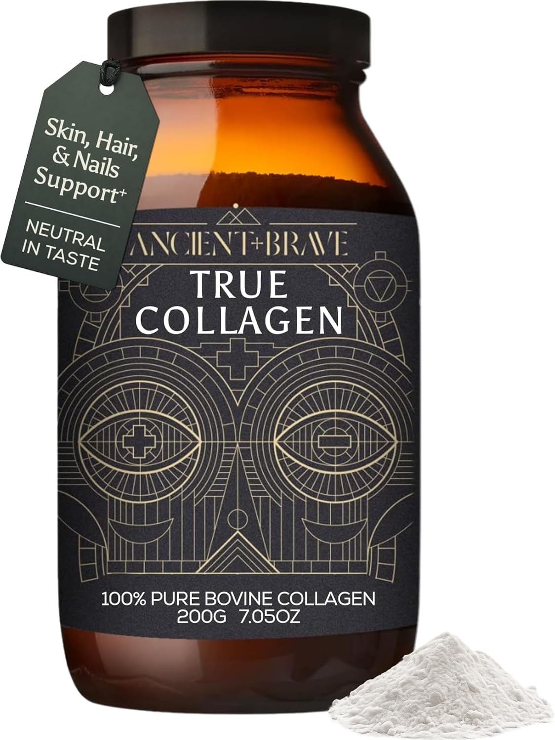 Ancient Brave True Collagen Powder 7 05oz Ap 33 Servings EU Grass Fed Collagen Peptides Highly Absorbable Protein