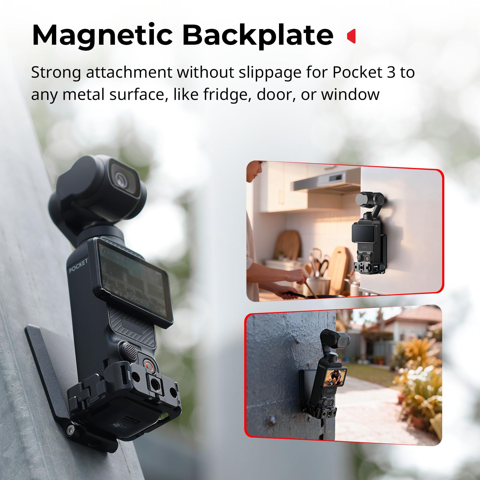 Tomat Osmo Pocket 3 Adaptateur D'extension Pour DJI Osmo Pocket 3 Creator Combo Poignée Accessoires Cold Shoe, Support De Montage étendu Sangle Fixé à Un Trépied, Supports De Vélo, Perche à Selfie
