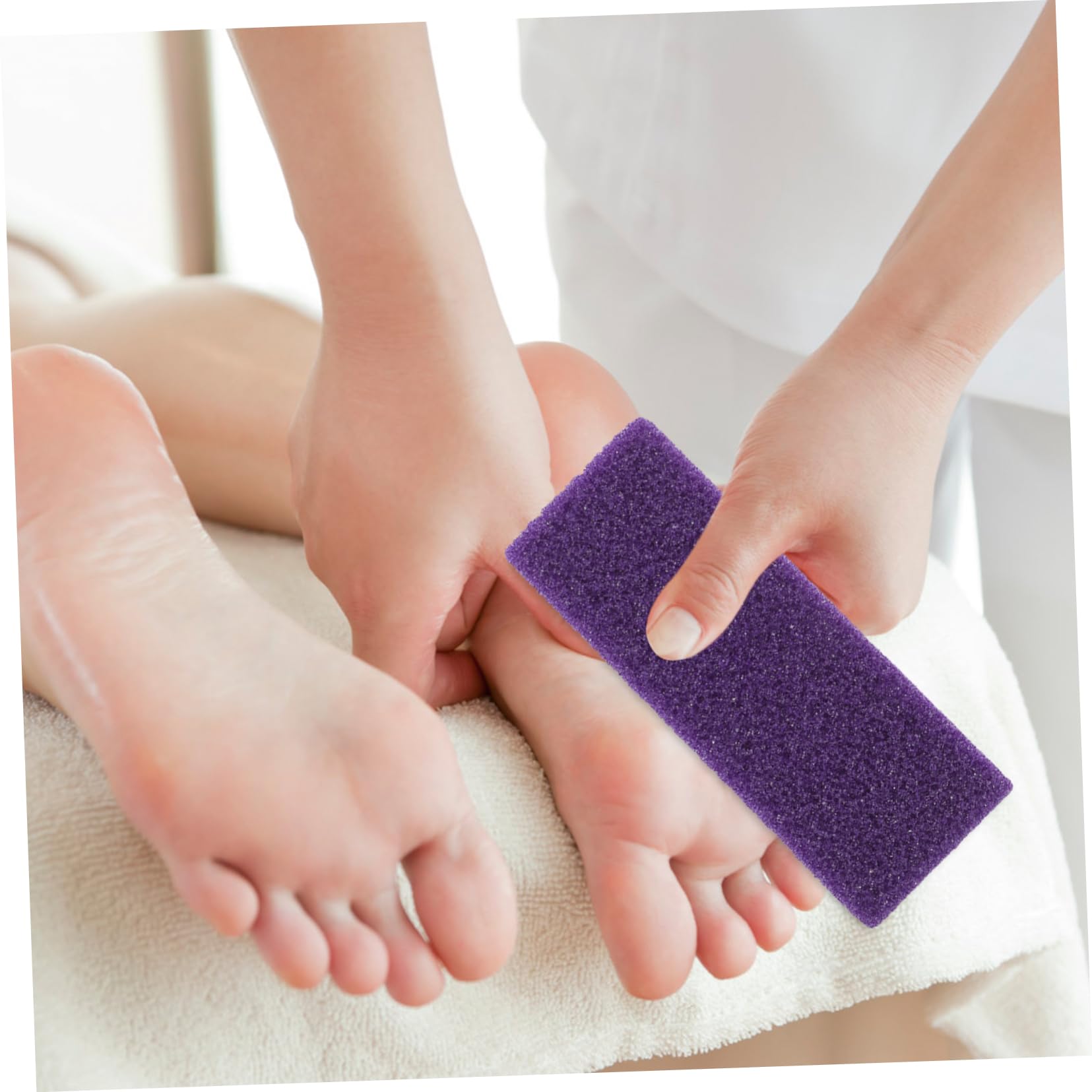 Pietra Pomice per Piedi Rimozione Calli Porpora 6 Pezzi | Pu, Portatile e Leggero, Trattamento Levigante, Formato da 6 Pezzi per Cura Piedi