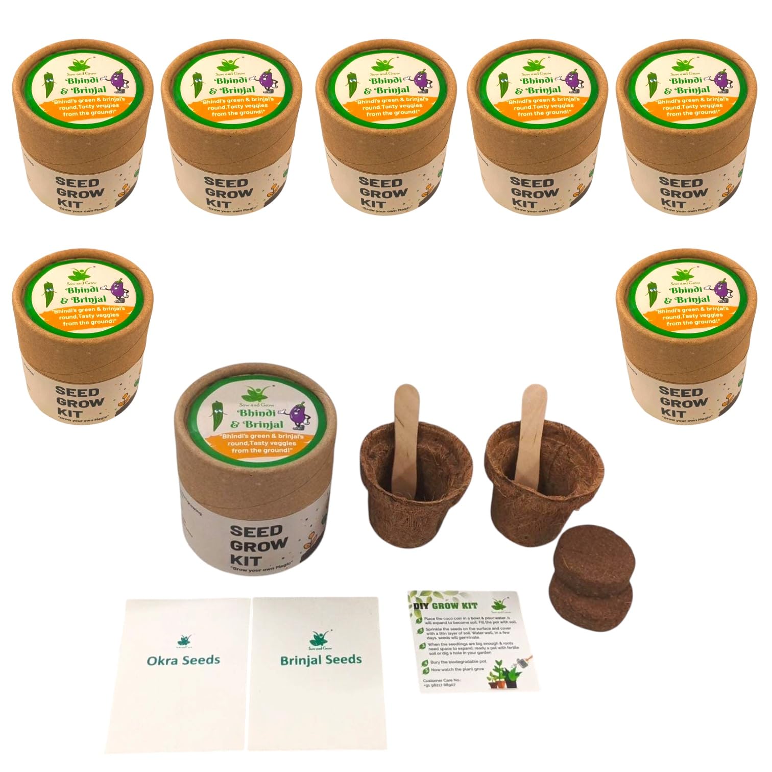 Mini Zinnia Grow Kits - Easy Gardening Gift for Kids & Adults -5 Mini Zinnia Grow Kits - Easy Gardening Gift for Kids & Adults -5