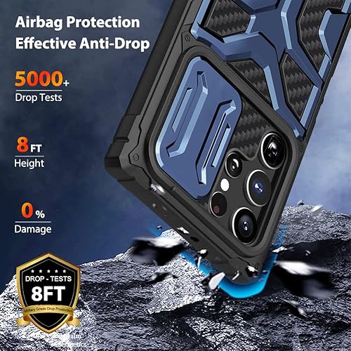 Miniatura 3 de Nillkin Funda para Samsung Galaxy S22 Ultra, CamShield Fiber Armor para Samsung S22 Ultra 5G, resistente, ligera, protección contra caídas de grado