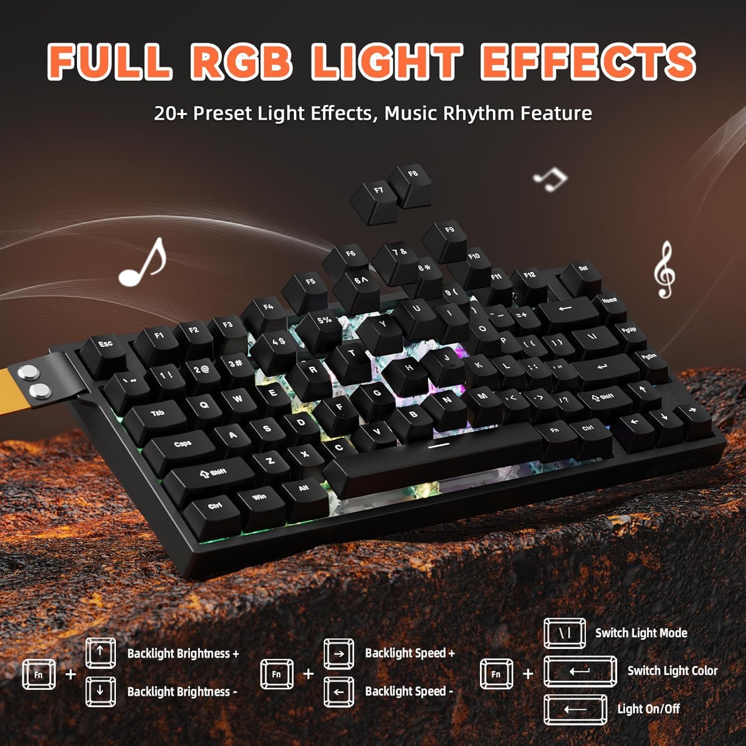Amazon.com: ATTACK SHARK R82HE Rapid Trigger Wired RGB Mechanical