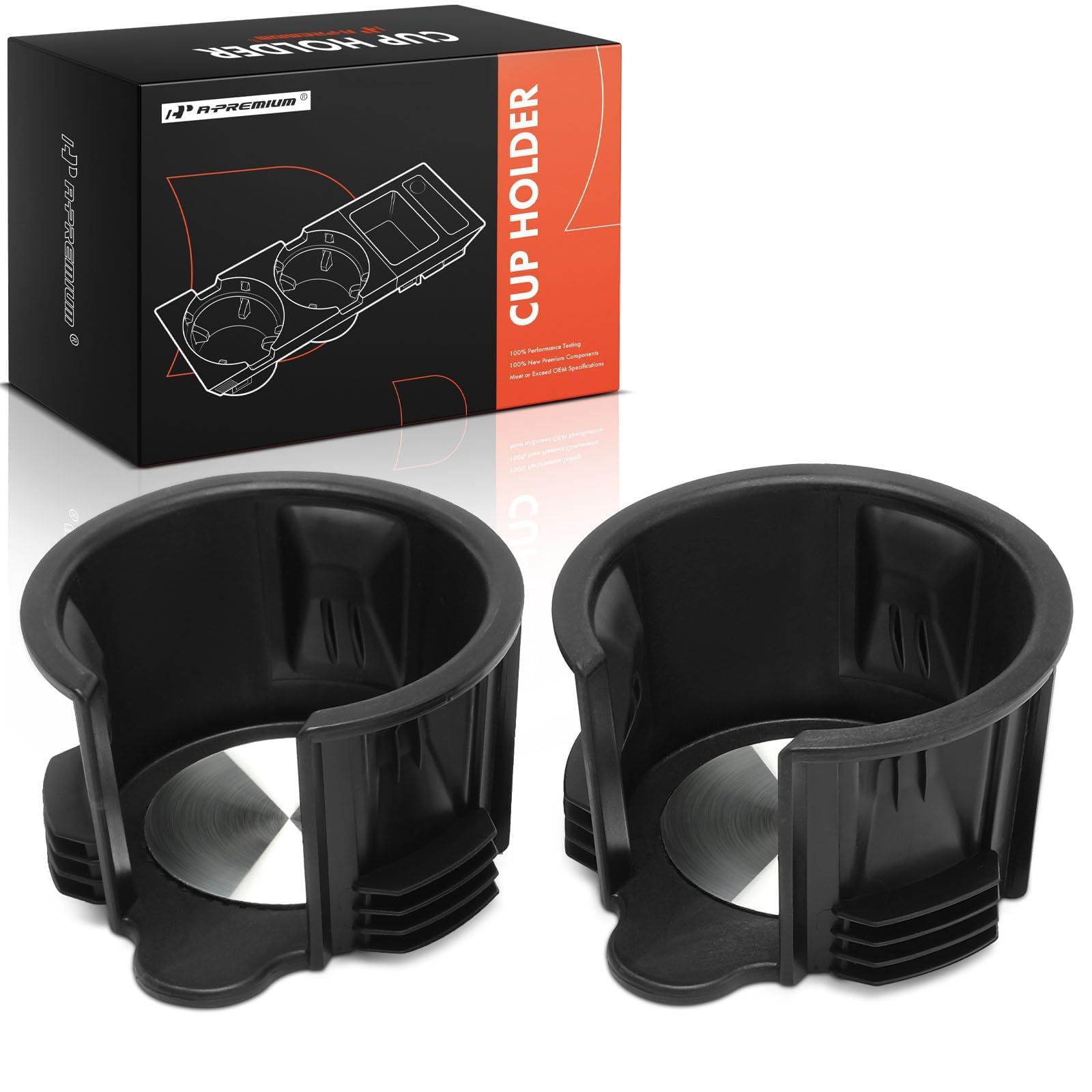 A-Premium 2Pcs Cup Holder Compatible With Land Rover Range Rover 2007-2021, Discovery 2017-2021, Sport 2015-2021, LR2, LR3, LR4, Defender 90 110,